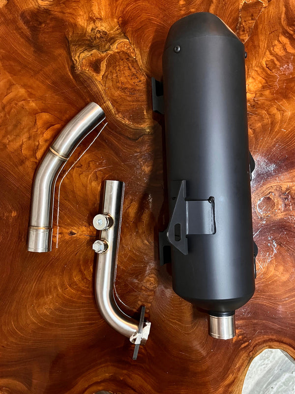 Imported Aerox exhaust and bend pipe low noise stock shape